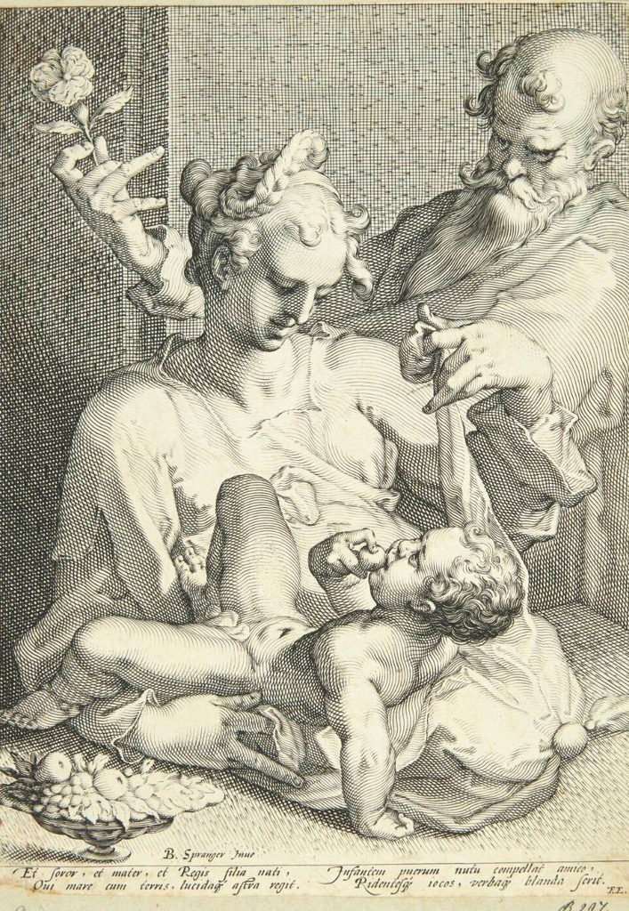 Den hellige familie by Pieter de Jode (I)
