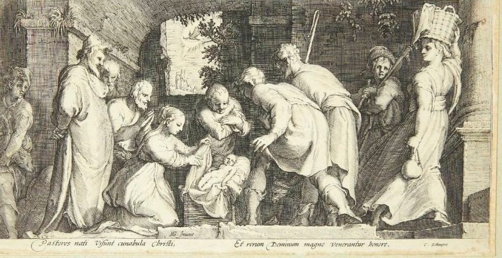 Hyrdernes tilbedelse by Jan Saenredam