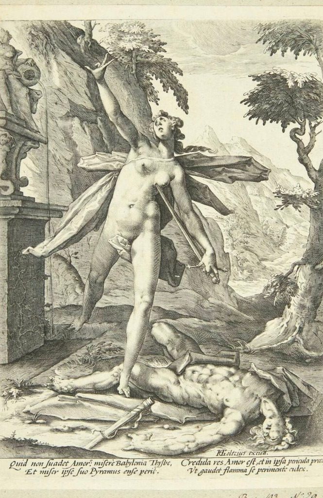 Pyramus og Thisbe by Jan Harmensz. Muller