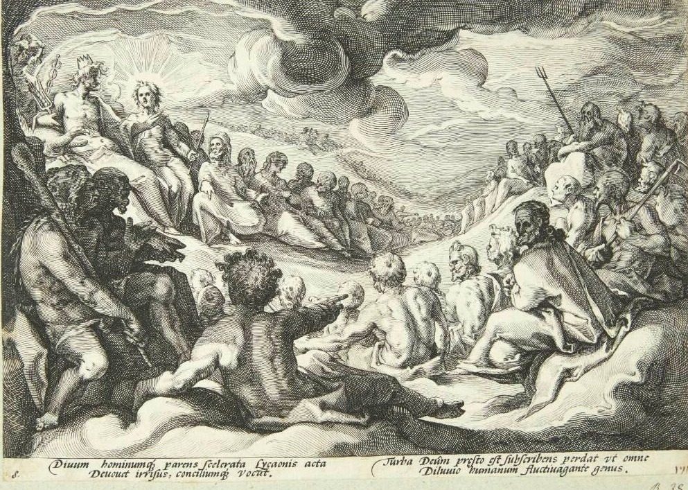 Jupiter rådfører sig med guderne om ødelæggelsen af universet by Ubekendt