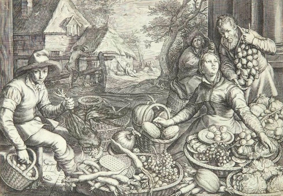 Markedsscene by Jacob Matham