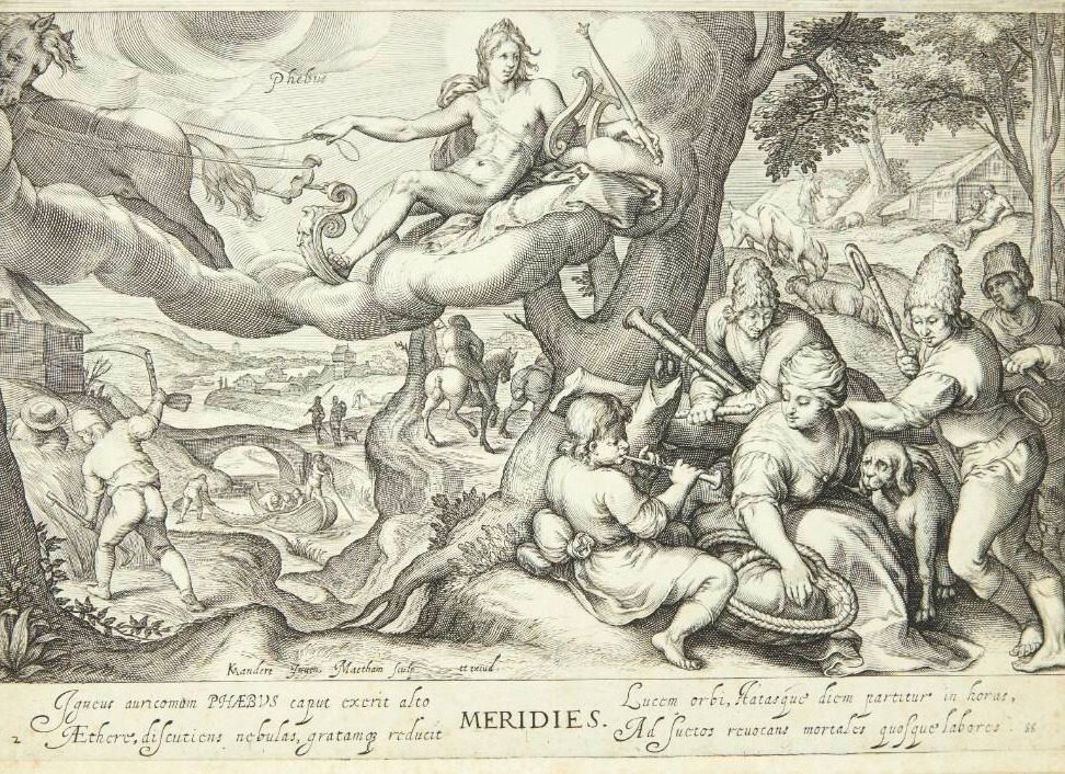 Middag, Phoebus' tid by Jacob Matham