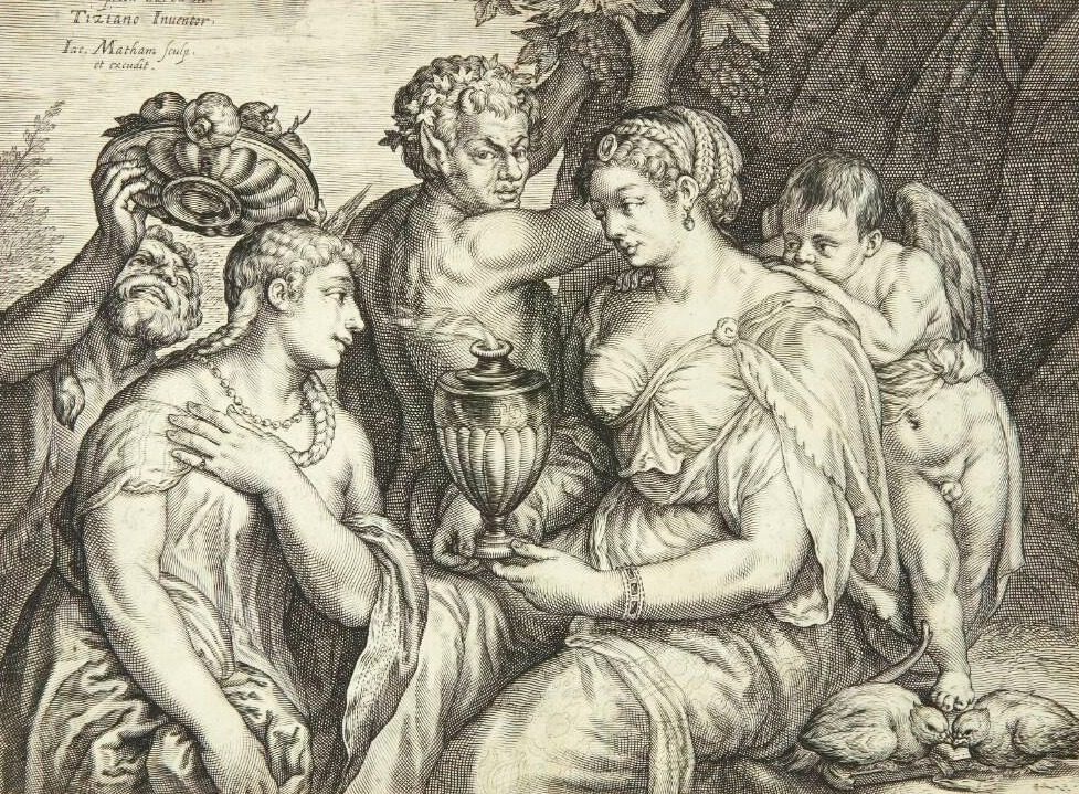 Ceres, Bakkus og Venus by Jacob Matham