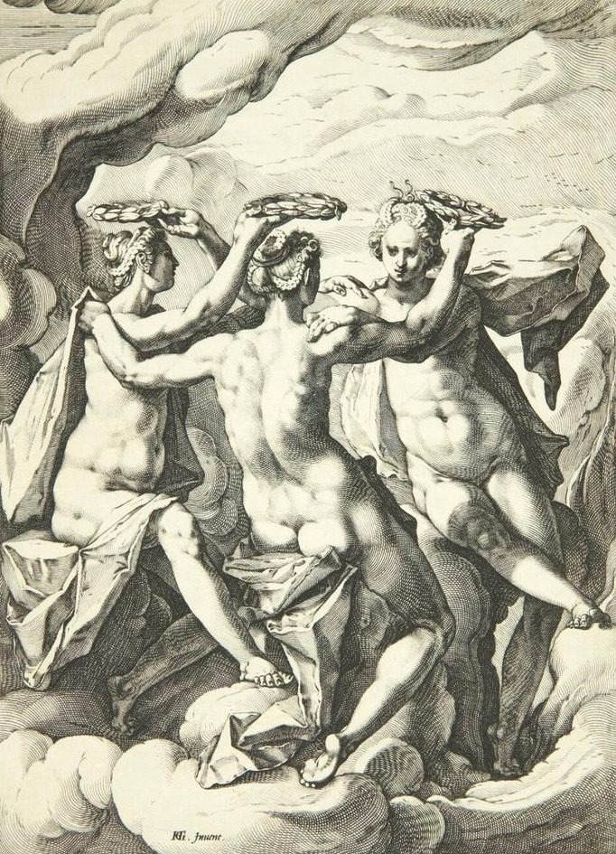 De tre gratier by Jacob Matham