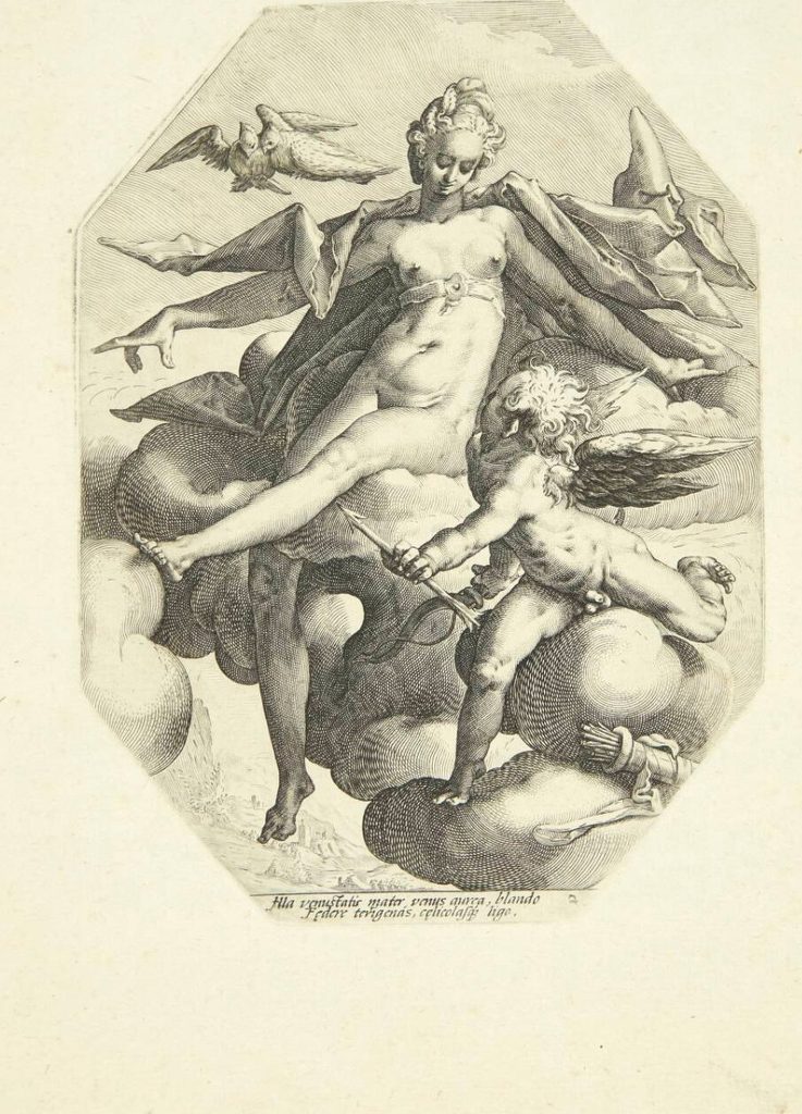 Venus og Amor by Jacob Matham