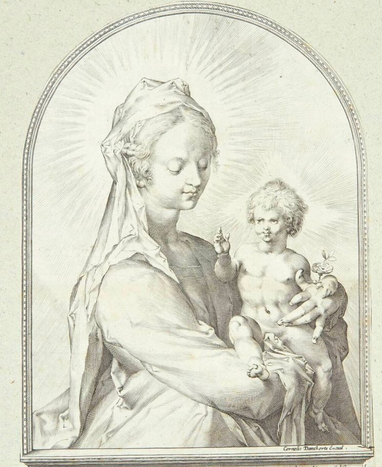 Jomfru Maria med Jesusbarnet by Jan Harmensz. Muller