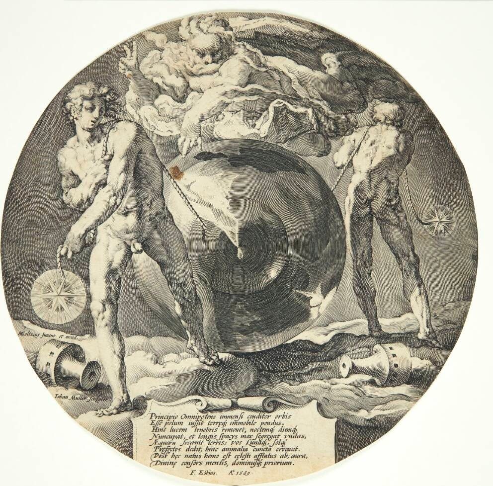 Titelblad til "Verdens skabelse" by Jan Harmensz. Muller