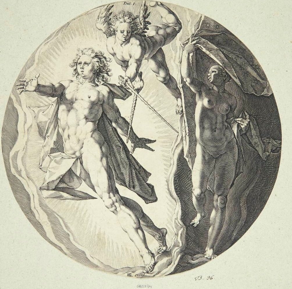 Gud skaber lyset (Dies I) by Jan Harmensz. Muller