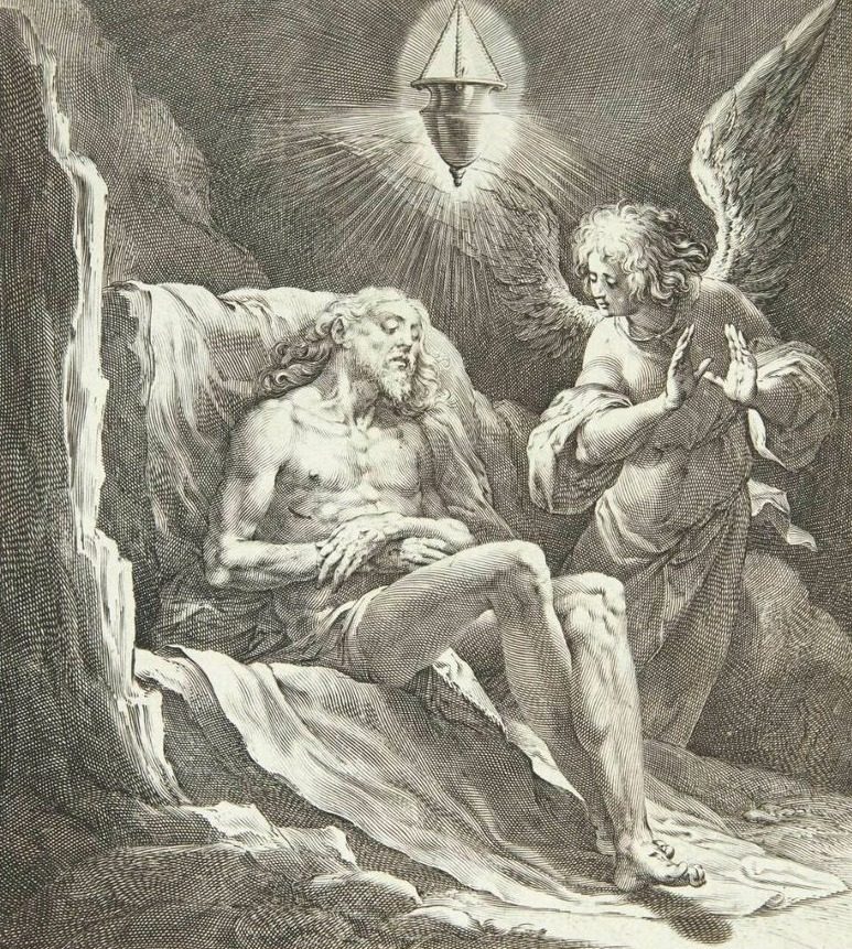 Den døde Kristus begrædt af en engel by Jan Harmensz. Muller