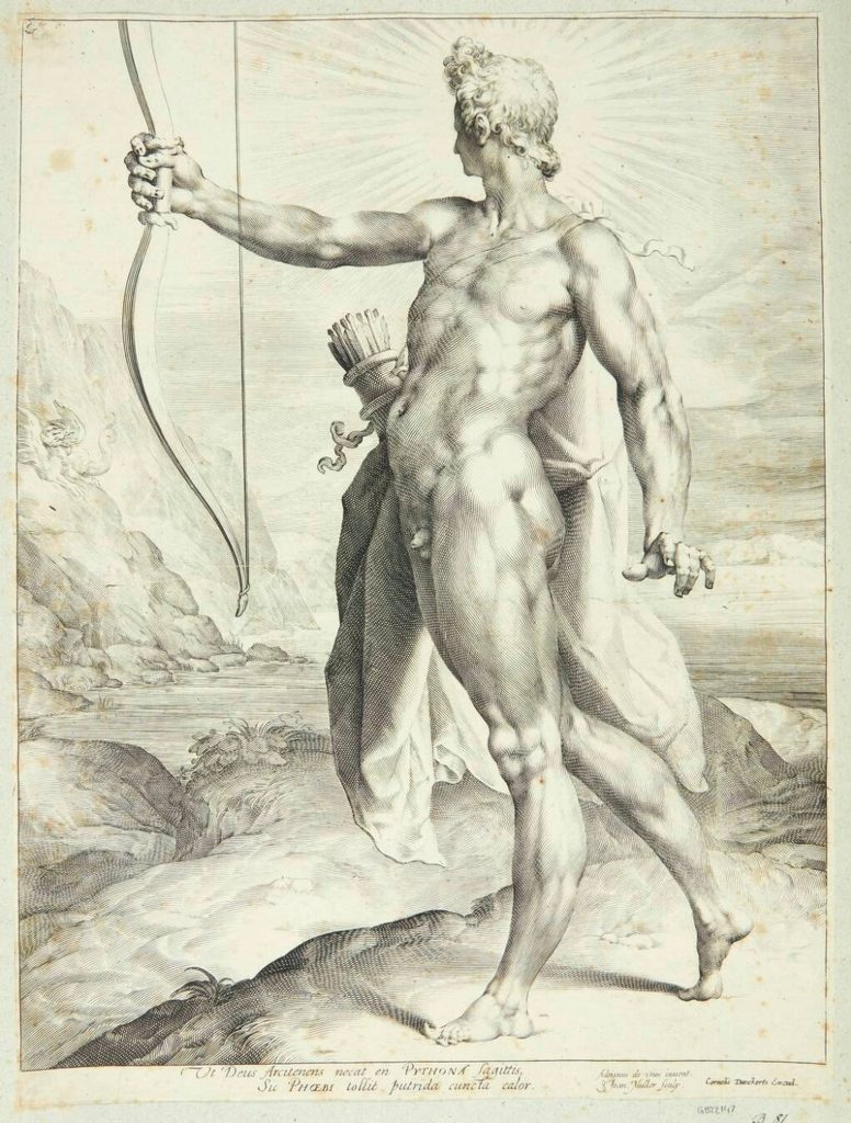 Apollon dræber Python by Jan Harmensz. Muller