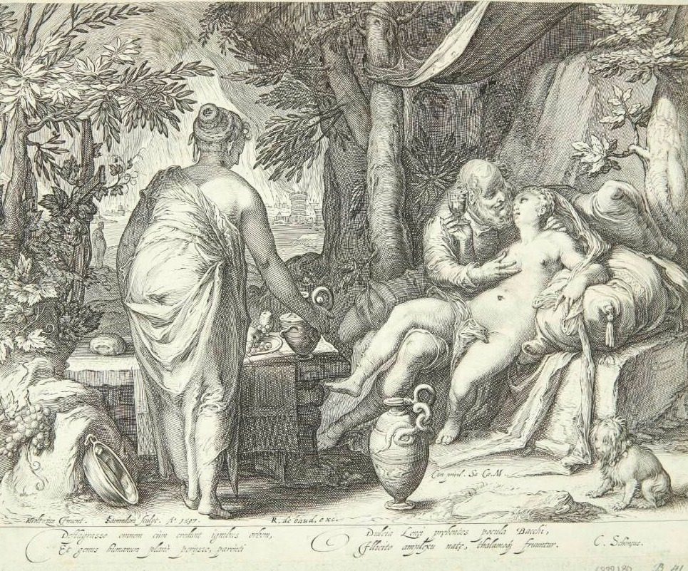 Lot og hans døtre by Jan Saenredam