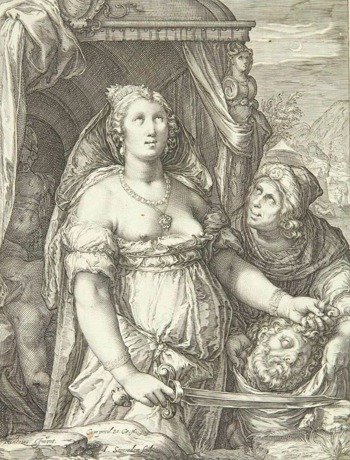 Judit med Holofernes' hoved by Jan Saenredam