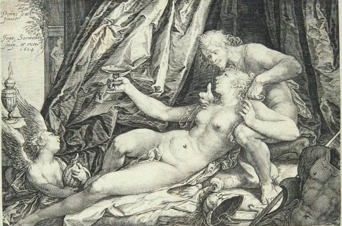 Mars, Venus og Amor by Jan Saenredam
