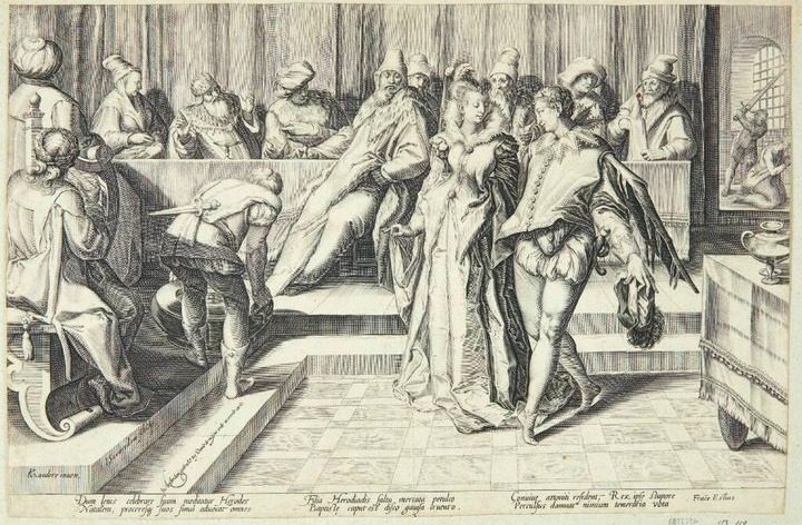 Salome danser for Herodes by Jan Saenredam