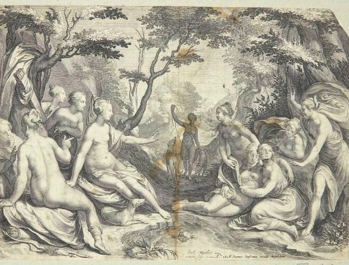 Diana og Callisto by Jan Saenredam
