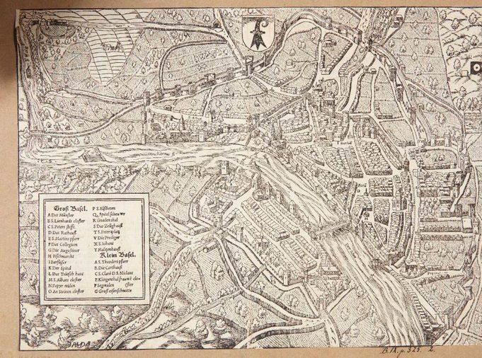 Kort over Basel by Hans Rudolf Manuel Deutsch