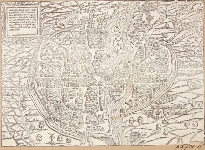 Kort over Paris by Hans Rudolf Manuel Deutsch