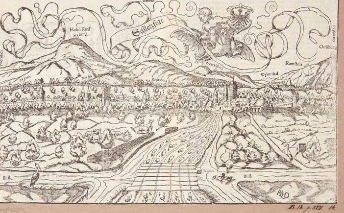 Kort over Schlettstadt by Hans Rudolf Manuel Deutsch
