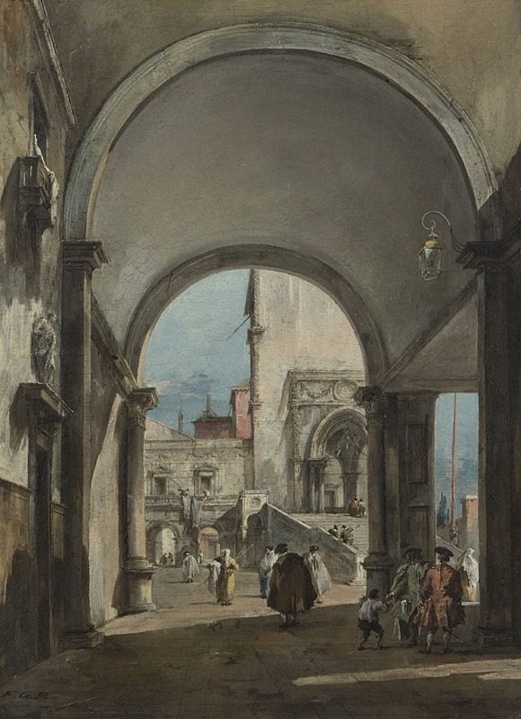 Guardi - An Architectural Caprice, 1770-8, NG2523 by Francesco Guardi