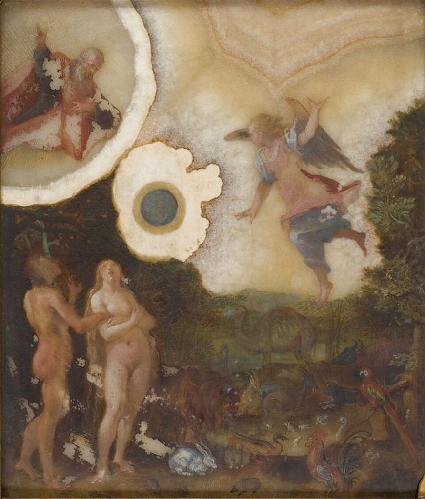 Vertreibung aus dem Paradies Expulsion from earthly Paradise. by Hans von Aachen