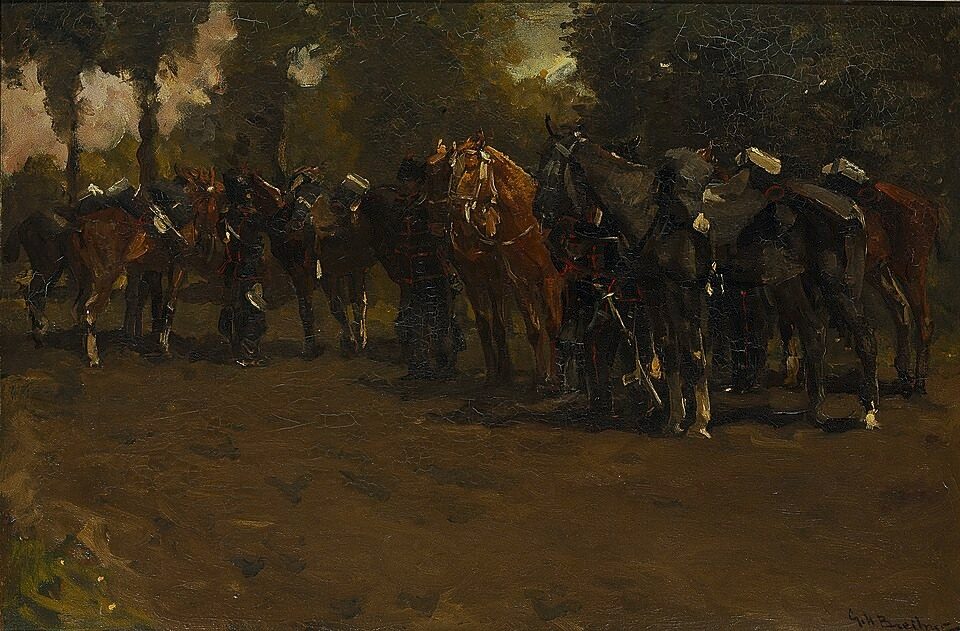 Cavalry at Rest by George Hendrik Breitner