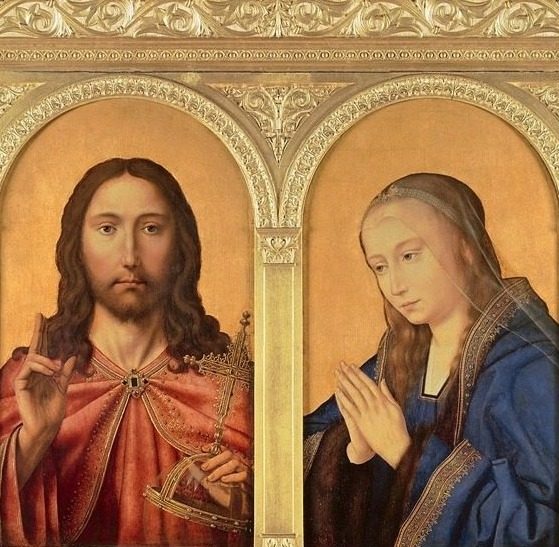 Workshop of Quinten Massys - Diptych Christ and the Virgin by Quinten Metsys