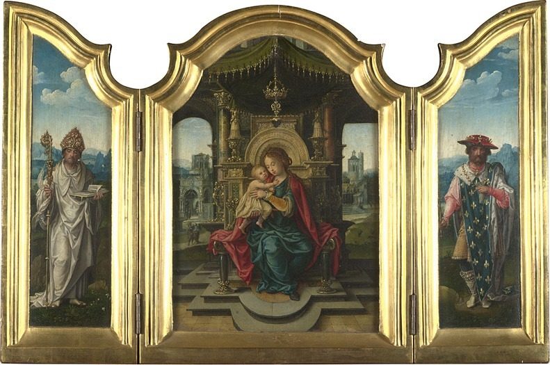 Workshop of Pieter Coecke van Aalst - The Virgin and Child Enthroned, NG2606 by Pieter Coecke van Aelst