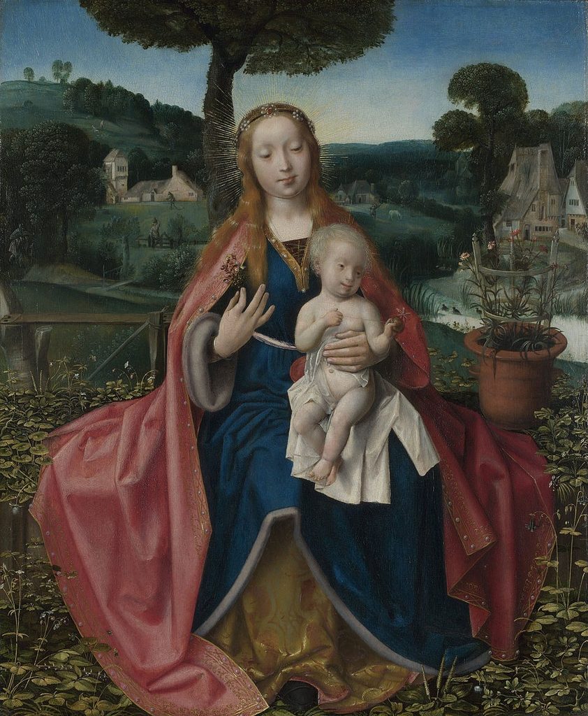 The Virgin and Child in a Landscape by Attributed to Jan Provoost