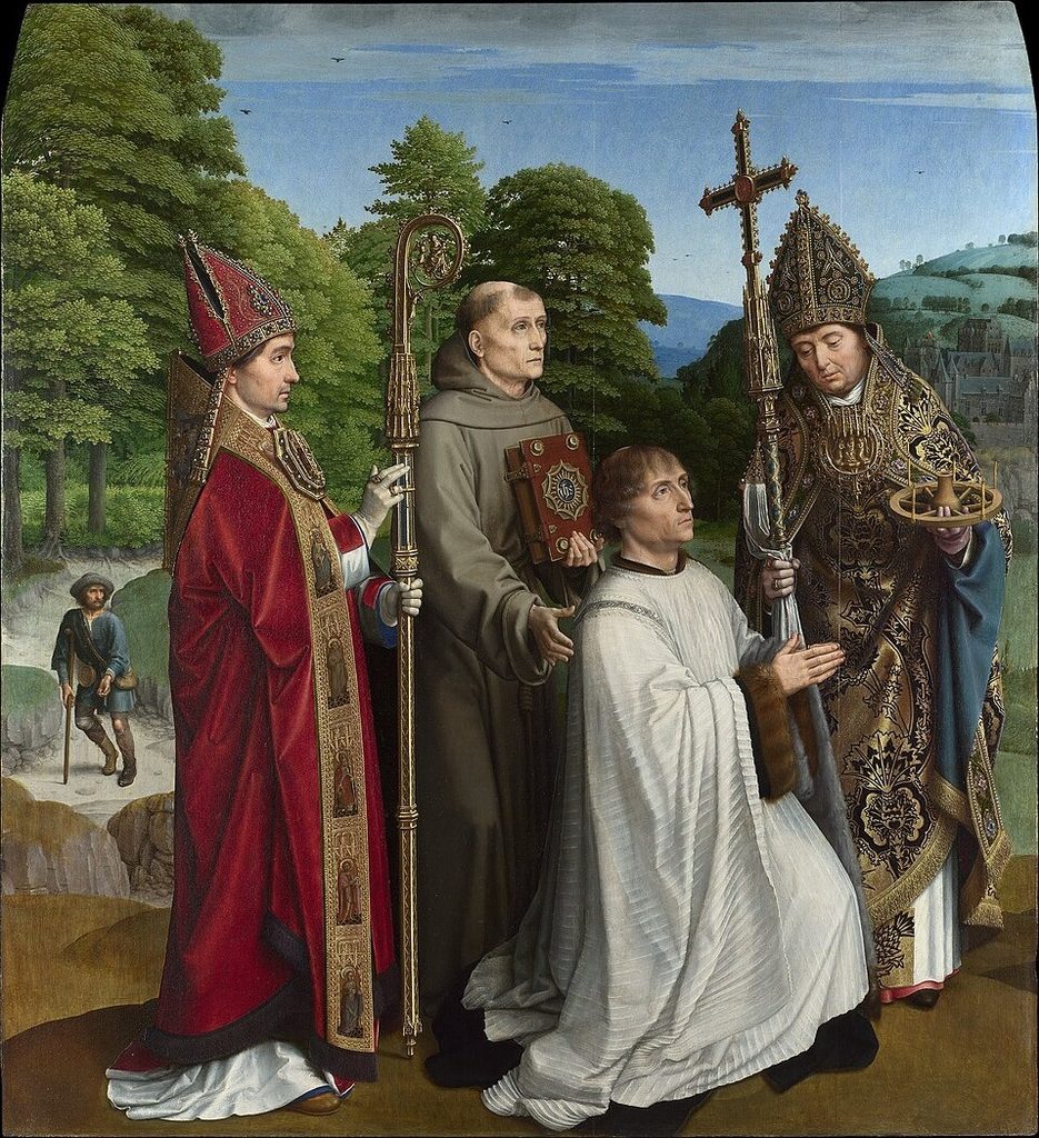 Canon Bernardijn Salviati and Three Saints by Gerard David