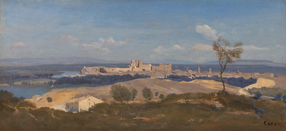 Avignon from the West by Jean-Baptiste Camille Corot
