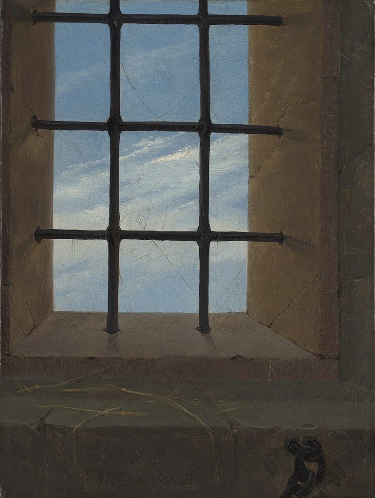 Blick aus einem Gefängnisfenster in den Himmel A View of the Sky from a Prison Window by Carl Gustav Carus