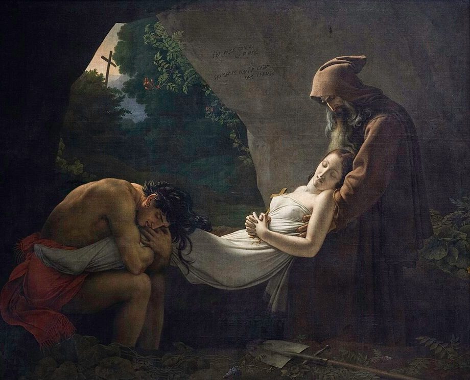 Funérailles d'Atala The Entombment of Atala by Anne-Louis Girodet