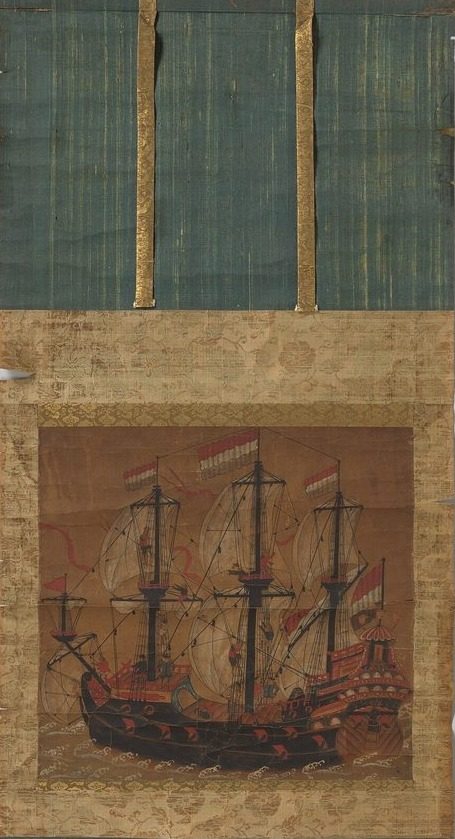 Kakemono Nederlands schip, NG-419 by Rijksmuseum