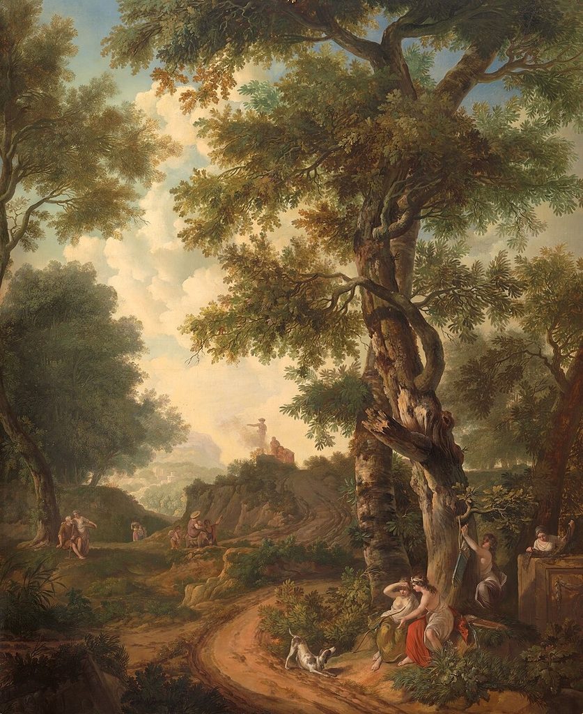 Arcadisch landschap met reizigers, SK-A-4854-I by Rijksmuseum