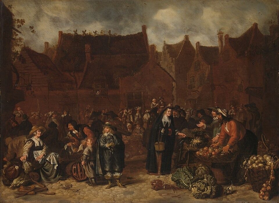Groentemarkt, SK-A-1732 by Rijksmuseum