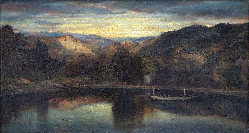Jésus sur le lac de Génésareth. by Alexandre-Gabriel Decamps