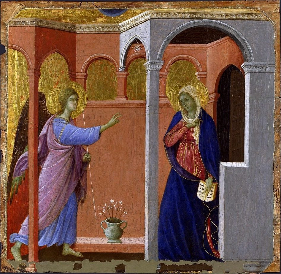 The Annunciation by Duccio di Buoninsegna