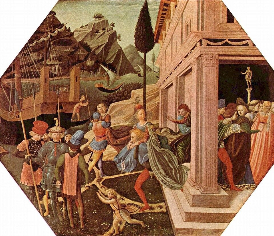 The Abduction of Helen by Benozzo Gozzoli