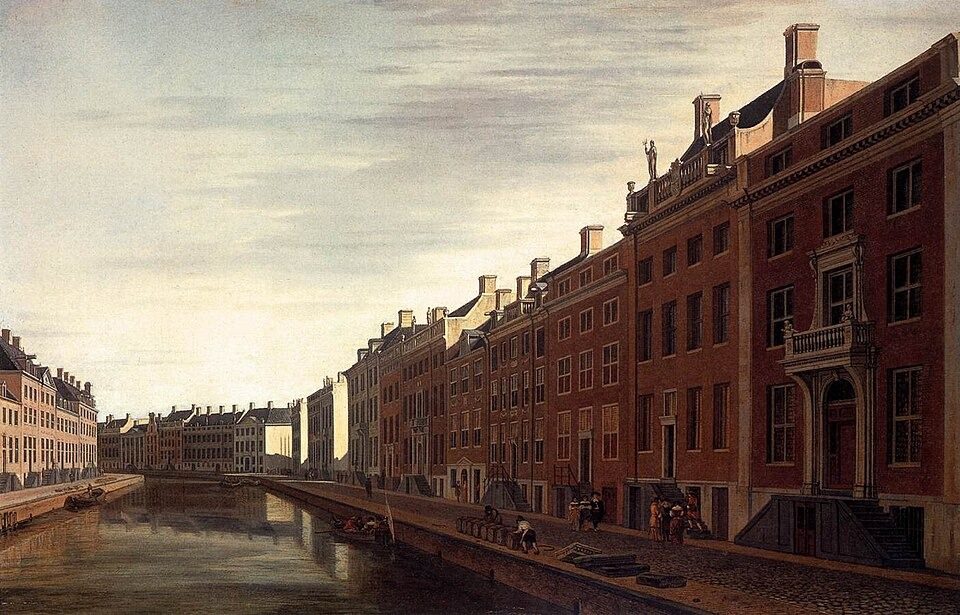 The Bend in the Herengracht near the Nieuwe Spiegelstraat in Amsterdam . by Gerrit Adriaenszoon Berckheyde