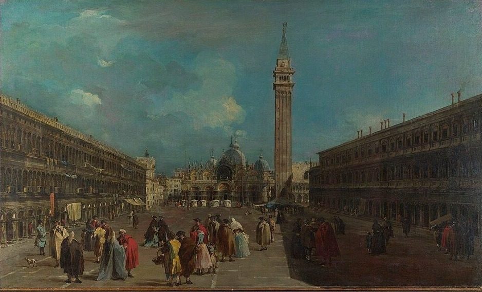 The Piazza San Marco towards the Basilica by Francesco Guardi