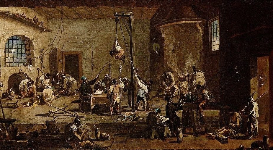 Gerichtsszene Interrogations in Jail by Alessandro Magnasco