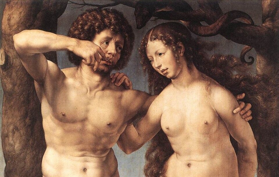 Adam and Eve (detail) by Jan Gossaert