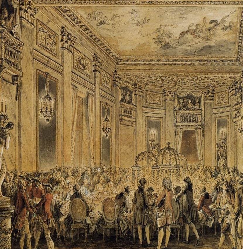 Banquet Given in the Presence of the King by Jean-Michel Moreau