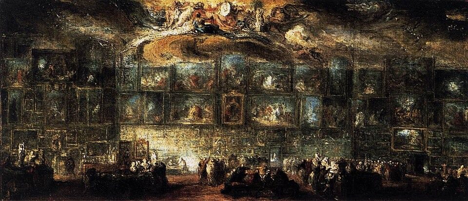The Salon of 1779 by Gabriel de Saint-Aubin