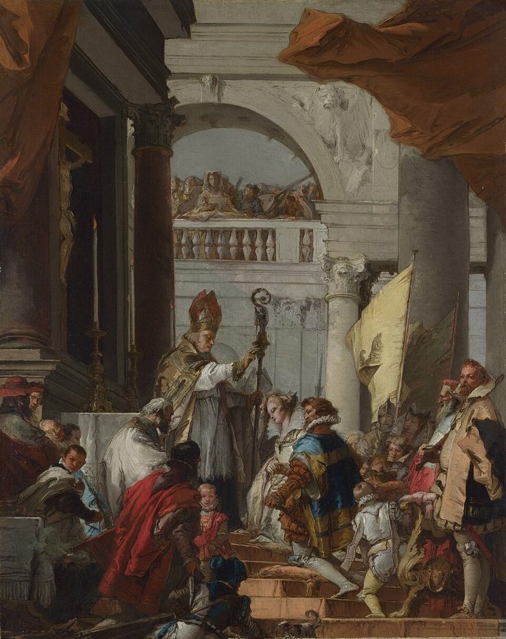 GTiepolo - The Marriage of Frederick Barbarossa and Beatrice of Burgundy (1753) (Dezoomified,AICleaned) by Giovanni Domenico Tiepolo