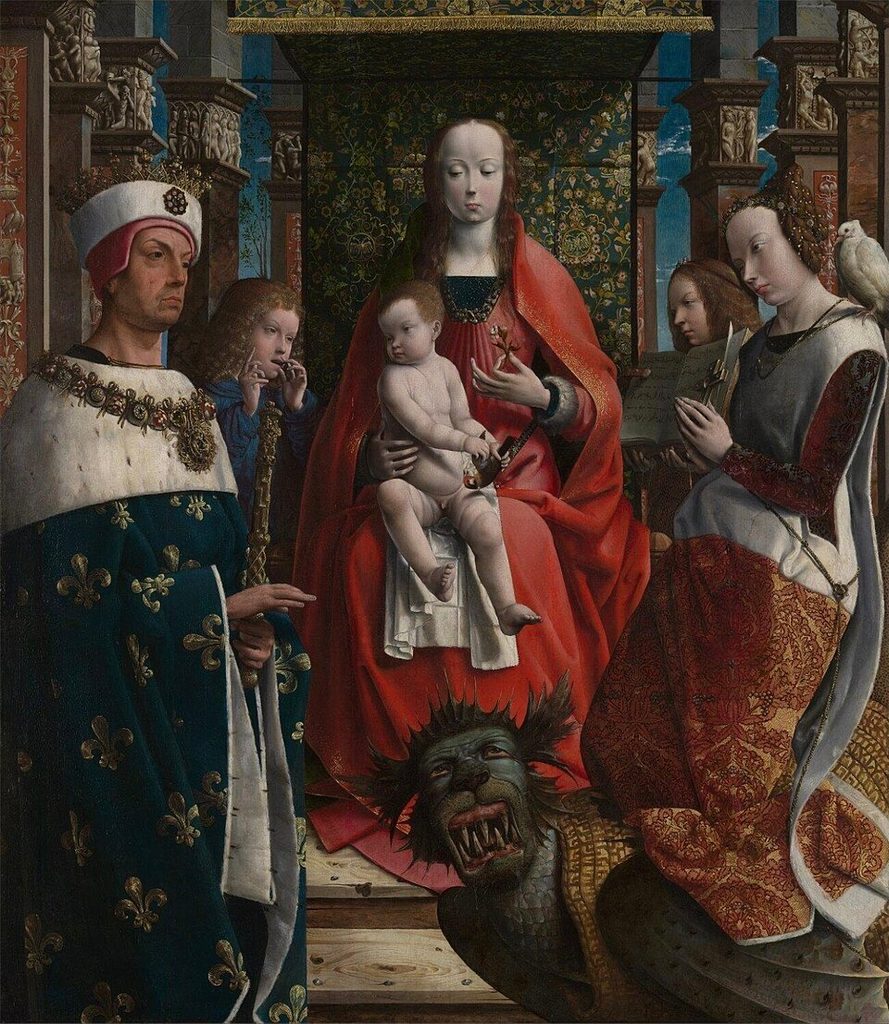 Virgin and Child with Saints Louis and Margaret (NG6708) by Unknown author Unknown author