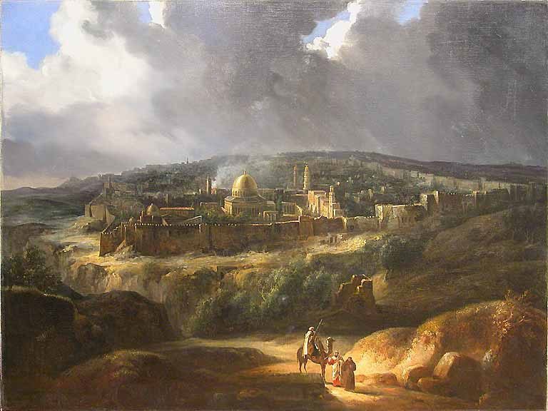 Vue de Jérusalem près de la vallée de Josaphat by Auguste de Forbin