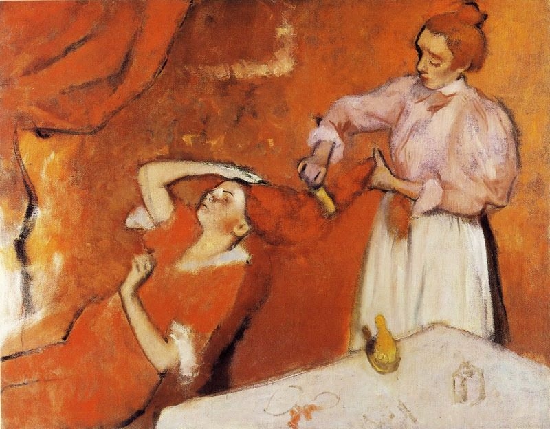 La Coiffure Combing the Hair by Edgar Degas
