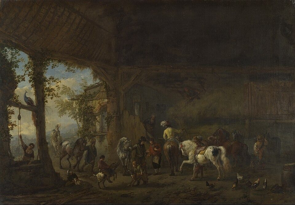 The Interior of a Stable by Philips Wouwerman