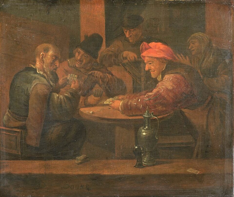 Kaartspelende boeren. by Daniel Boone